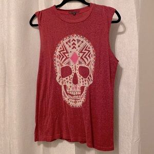 Truly madly deeply boho skull tank